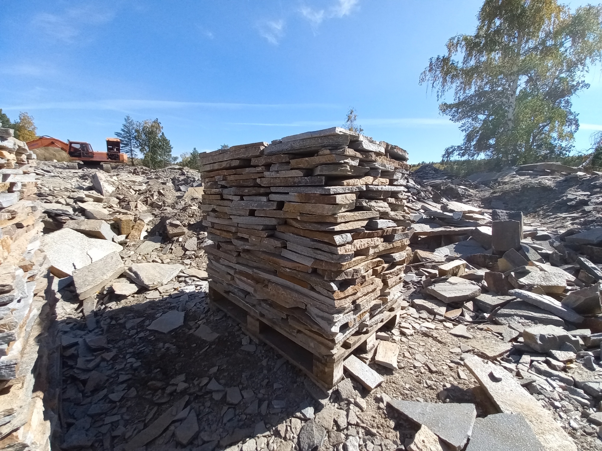 Плитняк златолит серебристый для мощения на бетон купить в Шатуре