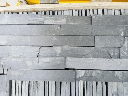 Плитка чёрная из натурального камня фасадная 30 см * 5 см, толщина 7 мм -30 мм купить в Шатуре