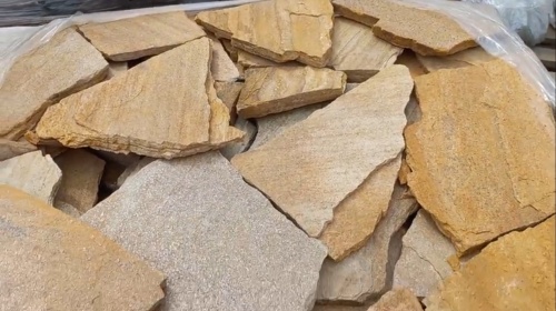 Плитняк златолит жёлтый для цоколя купить в Шатуре