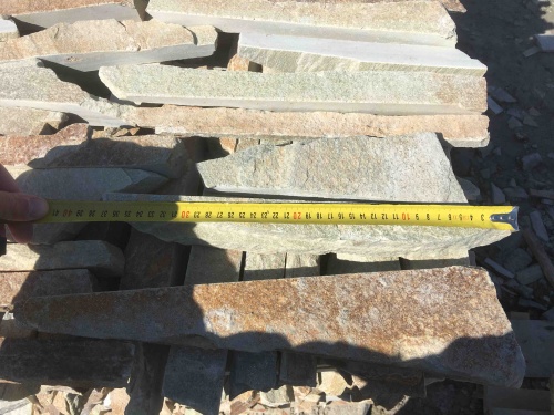 Горбушка златолит золотистый для облицовки купить в Шатуре