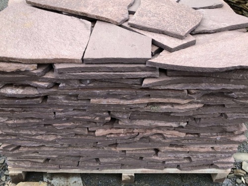 Плитняк лемезит бордовый для облицовки цоколя 20-25 мм  купить в Шатуре